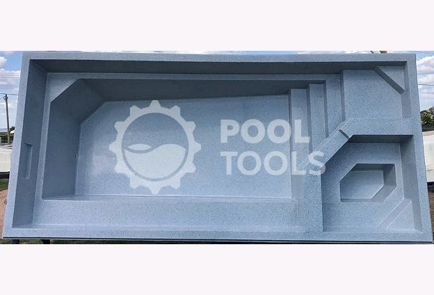 7.5m Eden with Spa Light Grey - Plunge Pool Shell