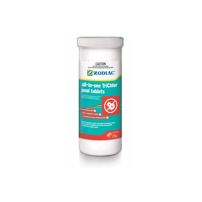 Zodiac All In One TriChlor Pool Tablets - 2kg Pool Chemical