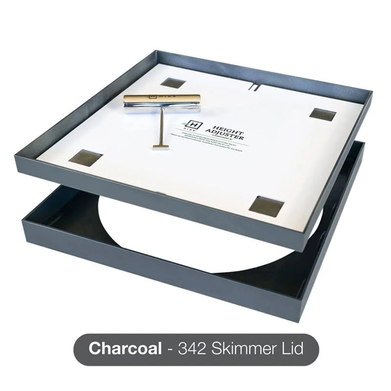 Hide 342mm Charcoal - Polymer Skimmer Lid Kit