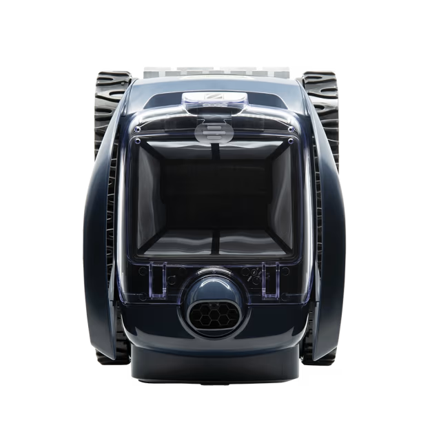Zodiac FreeRiderFR200 - Top view of a robot vacuum cleaner on a transparent background