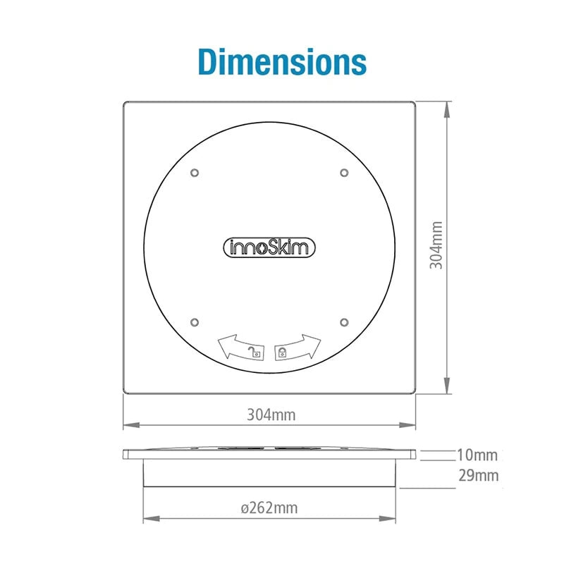 Poolrite innoSkim Beige – Square Skimmer Box